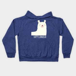 Happy Llamakah Llama Hanukkah Art Kids Hoodie